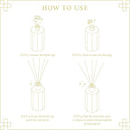 Reed Diffuser Set, 6.7 oz Vanilla Scented Reed Diffusers for Home with Sticks, Home Fragrance Oil Scent Diffuser for Bathroom, Decor & Gift