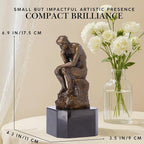 6.9 in-Rodin’s The Thinker Bronze Sculpture – Premium Collectible Figurine & Decorative Statue for Home, Office & Gallery Décor – Philosophy Gift for Art Lovers