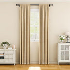 Curtain Rod 32-58 Inch, Heavy Duty 1 Inch Adjustable Curtain Rods for Windows, Black Short Window Treatment Rods, Modern Design, Easy Installation