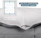 Bare Home Oversized King Comforter - Reversible Colors - Goose Down Alternative - Ultra-Soft - Premium 1800 Series - All Season Warmth - Bedding Comforter (Oversized King, Grey/Light Grey)