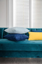 Couch Pillow Cases 20x20 Navy: 2 Pack Cozy Soft Velvet Square Throw Pillow Covers for Farmhouse Home Decor