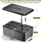 MUFGA 12 Pods Hydroponics Growing System, Indoor Garden with LED Grow Light, Plants Germination Kit, Mini Herb Garden with Pump System, Height Adjustable (No Seed)