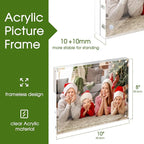 SYNTRIFIC Acrylic Frames 8x10,5 Pack 10+10mm Thickness Frame Acrylic,Freestanding Double Sided Magnetic Frame Lucite Frame Transparent Gift for Desktop Display