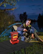 Camping Oil Lantern，Oil Lamp with Cooker Stove，Fuel Lamp for Outdoor，Portable Oil Lamp，Portable and Convenient for Heating and Cooking (Red)