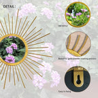 Mirror Decor Sunburst Mirrors Metal Sun Mirror Wall Decor Wall Mirror Home Decorative Wall Art for Living Room Bedroom Entryway