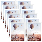 CRUGLA 12 Packs 8.5x11 Magnetic Picture Frames for Refrigerator Locker, 8.5 by 11 Photo Certificate Document Frame Bulk, Peel and Stick Kids Artwork Holders for Fridge Dishwasher Whiteboard