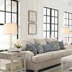 Rustic Dimmable Table Lamps Set of 2 with USB Charging Ports,26.5”Resin Beside Lamps for Living Room,Vintage Farmhouse Nightstand Lamps Traditional French Country Table Lamps for Bedroom