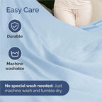 King Size 4 Piece Sheet Set - Comfy Breathable & Cooling Bed Sheets Set - Hotel Luxury Bedding for Women, Men, Kids, Teens, Boys & Girls - Deep Pockets, Soft and Wrinkle Free - Oeko-Tex - Light Blue