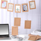 Giantree 20Pcs Photo Banner for Pictures, Paper Picture Frames, 4x6 Inch Photos Banner, Paper Photo Frame Photos String With Clips for Home Wall Decor,School and Office Decor(Style A)
