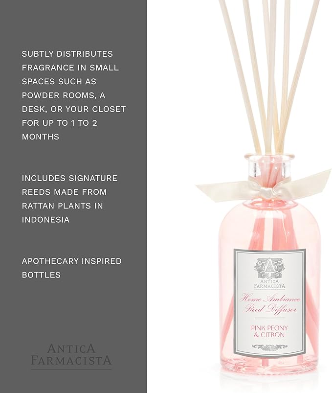 Antica Farmacista Home Ambiance Diffuser, Pink Peony & Citron, 3.4 Fl Oz