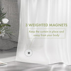 AmazerBath Extra Long Shower Curtain Liner, Plastic Shower Liner 84 Inches Long, Frosted PEVA 72x84 Shower Curtain Liner, Cute Waterproof 84 Inch Shower Curtain Liners with 3 Magnets