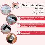 Reusable Carpet Grippers,Non Slip Rug Pads Grippers for Hardwood Floors and Tiles, Washable,Strong Adhesive Grippers for Area Rugs, Keep Corners Flat, Non-Damaging for Floor Dark Night Black (8)