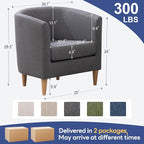 Accent Barrel Chairs Set of 2, Modern Comfy Living Room Chairs with Armrest Small Reading Chair with Cozy Soft Padded for Bedroom Reception Room Cafe,Grey