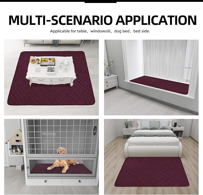 Easy-Going Sectional Couch Covers for Dogs L Shape Sofa Cover Reversible Sofa Slipcover Chaise Lounge Cover Furniture Protector Cover for Pets Dog Cat (42 x 52 inches, Wine/Wine)