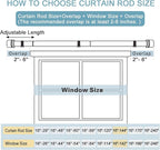 Curtain Rods for Windows 16 to 144 Inches Adjustable Length 1 Inch Diameter Window Curtain Rod with Aluminium Finials, Flash Gold