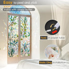 Rainbow Privacy Film with Cutting Line, 3D Decals Stained Glass Window Clings, Static Cling Window Sticker, Suncatcher, 17.5" x 157.4"