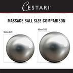 Cryosphere Massage Ball Hot Cold Roller Ball - Fast Muscle Pain Relief - Stainless Steel Balls for Heat or Ice Therapy - Feet Pain - Plantar Fasciitis- Back Ache - Foot Massager - 60 mm Ice Roller
