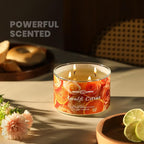 Amalfi Citrus Scented Candles, 18oz Soy Candles Non Toxic 4-Wick Large Candle Jars, Over 50 Hours of Burning Time, Ideal for Gifting, Events, Home Decor