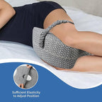 Knee Pillow for Side Sleepers, Knee Pillow - Soothing Pain Relief for Sciatica, Back, HIPS, Knees, Joints Pain, Memory Foam Leg Pillow Pregnancy Pillow Removable and Washable Cover (Grey)