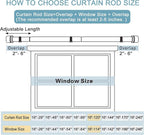 Curtain Rods for Windows 16 to 120 Inches Adjustable Length 1 Inch Diameter Window Curtain Rod with Aluminium Finials, Flash Gold