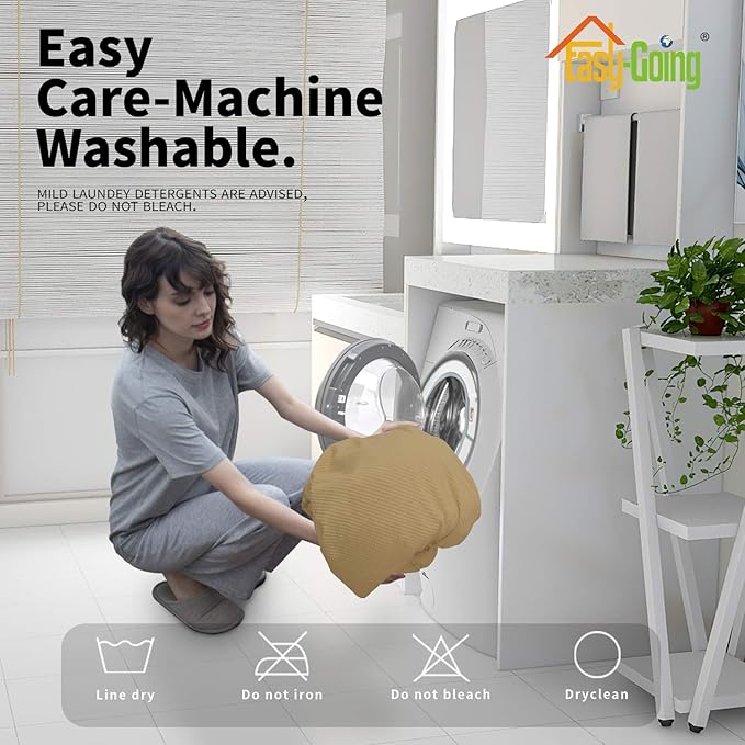 Easy-Going 8 Pieces Recliner Sofa Stretch Sofa Slipcover Sofa Cover Furniture Protector Couch Soft with Elastic Bottom Kids, Spandex Jacquard Fabric Small Checks Golden