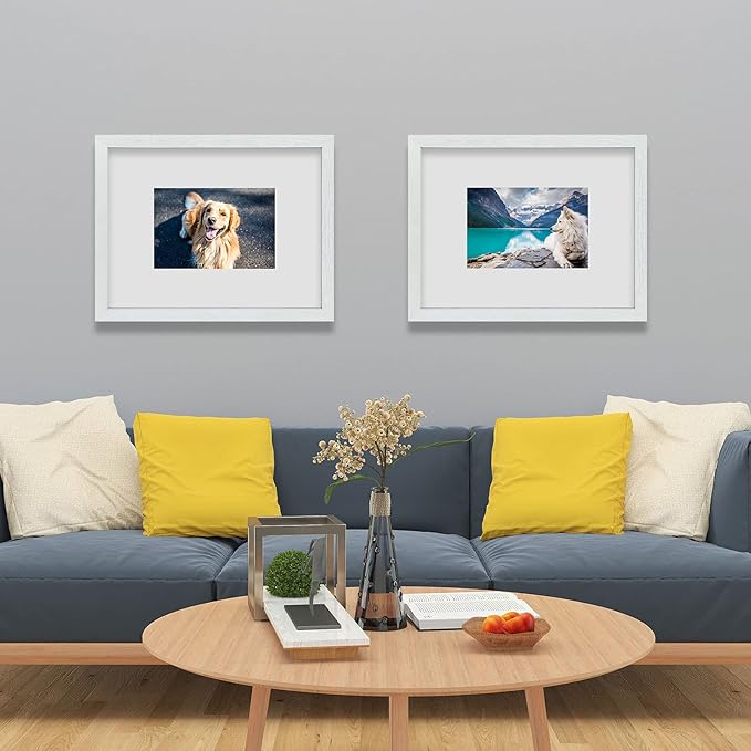 VCK 18x24 Poster Frames 3 Pack White MDF Wood and Polished Plexiglass Frame,Display Pictures in Horizontal and Vertical…