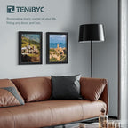 9x12 Frame 3 Pack - Black Woodgrain, 9 x 12 Picture Frame with HD Tempered Glass, Table or Wall Display