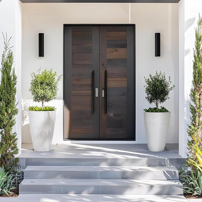 LA JOLIE MUSE Tall White Planter for Indoor Plants,20 Inch Tall Round Planter, Modern Flower Pot Containers,Large Decorative Tree Plant Pot,1 Pack