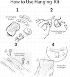 SIGNFORD Framed Canvas Print Wall Art Set Neutral Black and Brown Contemporary Minimalist Illustration Modern Art Decorative for Living Room, Bedroom, Office - 16"x24"x2 Black