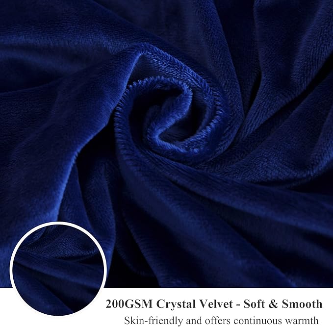 XeGe Luxury Faux Fur Throw Blanket, Blue Soft 50x60 Fluffy Blanket Throw, Shaggy Plush Decorative Couch Blanket, Cute Furry Bed Throw Holidy Fuzzy Lap Blanket for Kids Women Men Teen Girls Royal Blue