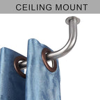 Room Darkening Curtain Rod, Wrap Around Design, Extra-Thick 1-Inch Diameter Single Drapery Rod, Extendable Metal Rod Set for the Blackout Curtains and Sheer (Satin Nickel, 84-120")