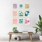 Flower Market Poster, Minimalist Floral Flower Market Wall Art, Colorful Abstract Aura Posters for Room Aesthetic, Aura Gradient Spiritual Affirmation Canvas Art Prints for Bedroom Boho Wall Decor（8x10inch, Unframed)