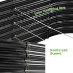 Land Guard 24“ Tall Galvanized Raised Garden Bed Kit, Galvanized Planter Garden Boxes Outdoor, Oval Large Metal Raised Garden Bed for Vegetables (Dark Gray, 4×2×2ft)