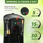 12 Pack Automatic Air Freshener Spray Dispenser,Wall Mounted or Free Standing Auto Freshener Dispenser Aerosol Sprayer for Hotel Office Living Room Bathroom Commercial Place,Black