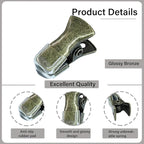 35 Pack Mini Metal Alligator Clips for Crafts Non-Slip Silicone-Coated Retro DIY Badge Small Clips (Glossy Bronze)