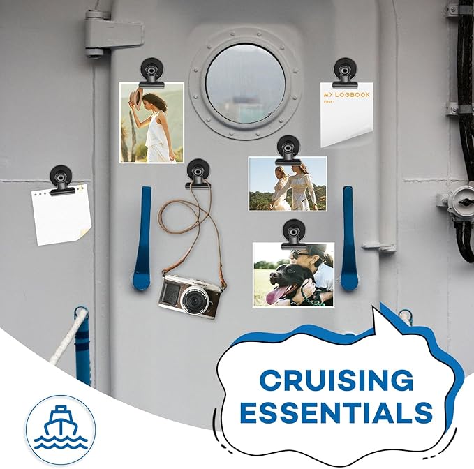 DIYMAG Hanging Photo Magnetic Clips, 20 Pack Fridge Magnets Heavy Duty Holder Party Graduation Collage Picture Display Diy Clip for Refrigerator Home Whiteboard Office Locker Classroom Balck