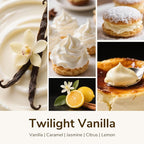Goodpick Twilight Vanilla Scented Candles, Citrus & Floral Candles for Home, 22oz Soy Wax, 120hrs Creamy Vanilla, Bedroom Gift