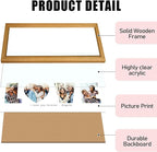 Gifts for Him/Her - Personalized Photo Frame with LOVE Letters Design, Natural Wood, Wall Mount or Tabletop Display, Gifts for Boyfriend Girlfriend Anniversary Birthday Valentine's