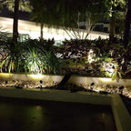 4-Spotlight Mini 50X Solar-Powered LED Spotlight (Warm White LED), Black Finish, Outdoor Garden Yard Landscape Downlight