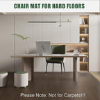 Plastic Floor Mat for Home, 8' x 12' Area Rug for Living Room, Waterproof Vinyl Floor Mat for Dining Table, Non-Slip Floor Protector Mat for Garage, Laundry Area, Semi-Transparent Black