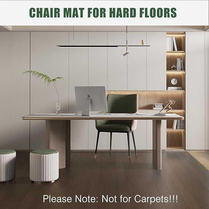 Plastic Floor Mat for Home, 8' x 12' Area Rug for Living Room, Waterproof Vinyl Floor Mat for Dining Table, Non-Slip Floor Protector Mat for Garage, Laundry Area, Semi-Transparent Black