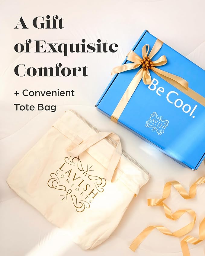 Lavish Comforts® Cooling Comforter King Size│Best Comforters for Hot Sleepers│Cooling Blankets for Hot Sleepers – Cold Blankets for Sleeping, Summer Comforter King Size│ Lightweight Cold Blanket
