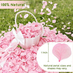 1500Pcs Real Pink Hydrangea Flower Petals for - 1.06 oz Natural Dried Pink Petals for Romantic Night, Her Set, Proposal Decor