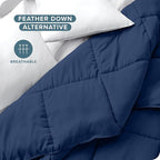 Bare Home Duvet Insert Comforter - Queen Size - Goose Down Alternative - Ultra-Soft - Premium 1800 Series - All Season Warmth - Bedding Comforter (Queen, Dark Blue)