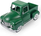 Farmhouse Green Truck Decor, Metal Pickup Truck Planter, Truck Decor, Vintage Truck Decor Desktop Storage Decor Model for Home Indoor and Outdoor Table Center Decor