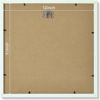 Vittanly 12x12 Picture Frames Set of 9, Shatter Resistant Plexiglass, Display 8x8 Pictures with Mat or 12x12 without Mat, Photo Frames for Wall Mount, Engineered Wood, Vintage Green