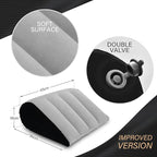 Inflatable Wedge Pillow - Leg Pillow for Sleeping, Leg Elevation Pillow, Lumbar Pillow Reduces Waist and Back Pressure, Portable Wedge Cushion for Sleeping, Bed, Travel, Camping, Grey