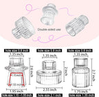 Double Sided Vintage Ribbed Taper Glass Candle Holders,Tea Candle Holder for Table Centerpieces, Wedding Decorations and Dinner Parties (Clear, 6 PCS)
