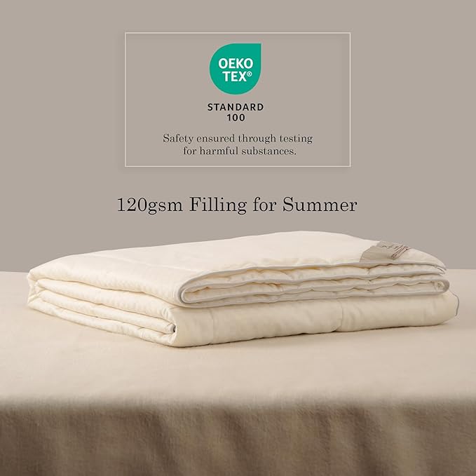 CUDDLE DREAMS Wool Comforter Duvet Insert, 100% Australian Wool Filling with Soft Noiseless Cotton Shell, Natural Warmth (Lightweight for Summer, Twin)