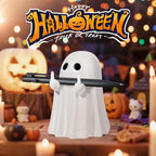 Halloween Ghost Figurine - Spooky Resin Ghost Statue, Cute Finger Ghost Ornaments, Perfect for Indoor & Porch Halloween Decor (Halloween Ghost Figurine)